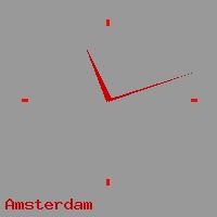 Best call rates from Australia to NETHERLANDS. This is a live localtime clock face showing the current time of 3:38 am Monday in Amsterdam.