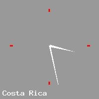 Best call rates from Australia to COSTA RICA. This is a live localtime clock face showing the current time of 12:35 am Monday in Costa Rica.