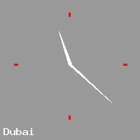 Best call rates from Australia to UNITED ARAB EMIRATES. This is a live localtime clock face showing the current time of 6:46 pm Monday in Dubai.