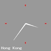 Best call rates from Australia to HONG KONG. This is a live localtime clock face showing the current time of 11:09 am Monday in Hong Kong.