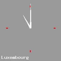 Best call rates from Australia to LUXEMBOURG. This is a live localtime clock face showing the current time of 5:11 am Monday in Luxembourg.