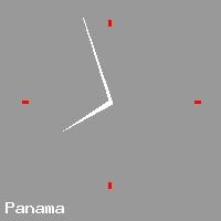 Best call rates from Australia to PANAMA. This is a live localtime clock face showing the current time of 8:32 pm Sunday in Panama.