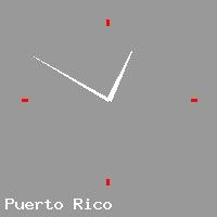 Best call rates from Australia to PUERTO RICO. This is a live localtime clock face showing the current time of 12:24 pm Sunday in Puerto Rico.