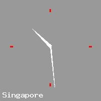 Best call rates from Australia to SINGAPORE. This is a live localtime clock face showing the current time of 10:48 pm Saturday in Singapore.