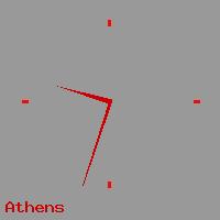 Best call rates from Australia to GREECE. This is a live localtime clock face showing the current time of 10:07 am Sunday in Athens.